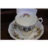 Image 2 : 8X ROYAL ALBERT COMMERMORATE ROYAL VISIT BONE CHINA CUPS + SAUCERS