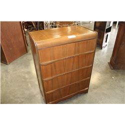 VINTAGE WALNUT 4-DRAWER DRESSER
