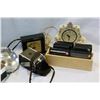 Image 2 : TWO VINTAGE CLOCKS AND CAMERAS AND SLIDES ETC
