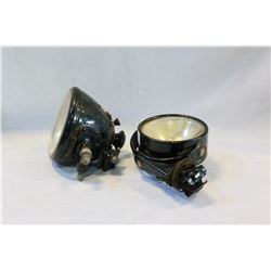 TWO ANTIQUE SPOT LIGHTS