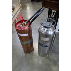 TWO FIRE EXTINGUISHERS