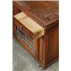 Image 2 : ANTIQUE LEADED GLASS DOOR OAK SERVER