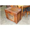 Image 3 : ANTIQUE LEADED GLASS DOOR OAK SERVER