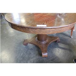OAK PEDESTLE TABLE