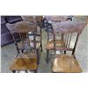 Image 1 : SET OF FOUR ANTIQUE PRESSBACK CHAIRS