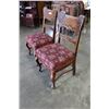 Image 2 : PAIR OF OAK 1880S DINING CHAIRS
