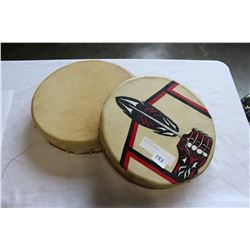 TWO NATIVE DRUMS
