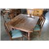 Image 1 : ANTIQUE WALNUT TABLE AND 5 CHAIRS