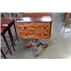 Image 1 : ANTIQUE WALNUT 2-DRAWER SWIVEL CUTLERY CHEST