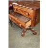Image 3 : ANTIQUE WALNUT 2-DRAWER SWIVEL CUTLERY CHEST