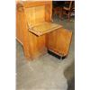 Image 2 : ANTIQUE CARVED OAK 2-DOOR SERVER WITH DROP DOWN SIDE BAR CABINET