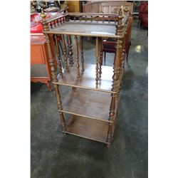 ANTIQUE VICTORIAN WALNUT SHELF