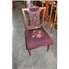 Image 1 : ANTIQUE MAHOGANY PARLOR CHAIR WITH NEEDLEWORK SEAT