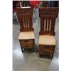 Image 1 : 2 SMALL CARVED KIDS CHAIRS