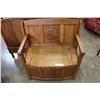 Image 1 : ANTIQUE OAK STORAGE BENCH CONVERTS TO TABLE