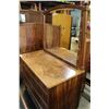 Image 2 : ANTIQUE WALNUT DRESSER WITH MIRROR