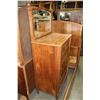 Image 2 : ANTIQUE WALNUT HIGHBOY DRESSER AND MIRROR