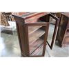 Image 2 : ANTIQUE WALNUT 2 DOOR GLASS CABINET