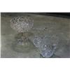 Image 1 : EARLY CRYSTAL PEDESTLE BOWL + 2 PITCHERS
