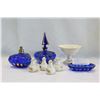 Image 1 : ITALIAN COBOLT GLASS DRESSET SET + LIMODGE SET