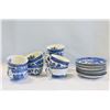 Image 1 : LOT OF BLUE WILLOW CUPS AND SAUCERS