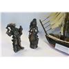 Image 2 : METAL SHIP AND TWO METAL FIGURES