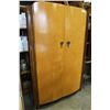 Image 1 : ANTIQUE WALNUT WARDROBE W/ 2 MAPLE DOORS