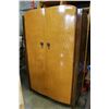Image 2 : ANTIQUE WALNUT WARDROBE W/ 2 MAPLE DOORS