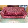Image 2 : UPHOLSTERED OVERSTUFFED ANTIQUE SOFA + CHAIR ORIGINAL CONDITION