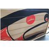 Image 2 : 5 X 8 FOOT UNFINISHED NISGAA WHALE PAINTING ON CEDAR PLANKS. INCLUDES LOT OF PROVIDENCE NISGAA TRIBE