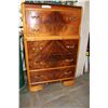 Image 1 : HAMMOND FURNITURE 5-DRAWER BURLED WALNUT DRESSER
