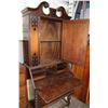 Image 2 : ANTIQUE WALNUT CARVED SECRETAIRE DESK
