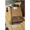 Image 1 : VINTAGE OAK CASED WALL PHONE