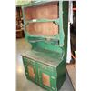 Image 2 : ANTIQUE PAINTED DUKABOUR STEPBACK WELSH STYLE CUPBOARD