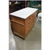 Image 2 : VINTAGE MRLE TOP CHEST OF DRAWERS