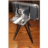 Image 2 : ANTIQUE CAMERA ON STAND WITH BRASS EXTENDABLE LEGS