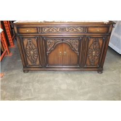 ANTIQUE OAK SERVER BY STRATHROY FURNITURE