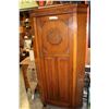 Image 1 : ANTIQUE 1-DOOR OAK WARDROBE WITH KEY SHIP MOTIF AND BAKELITE HANDLE