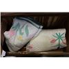 Image 1 : TWO HANDMADE VINTAGE QUILTS AND TAPESTRY