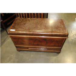 WALNUT WATERFALL BLANKET BOX