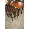 Image 2 : ANTIQUE MAHOGANY NESTING TABLE SET