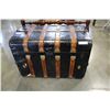 Image 1 : ANTIQUE PAINTED ORNATE SHIPPING TRUNK