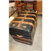 Image 2 : ANTIQUE PAINTED ORNATE SHIPPING TRUNK