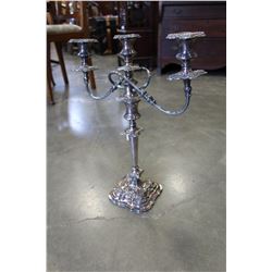 LARGE 2-PIECE CANDLEABRA SILVER PLATE