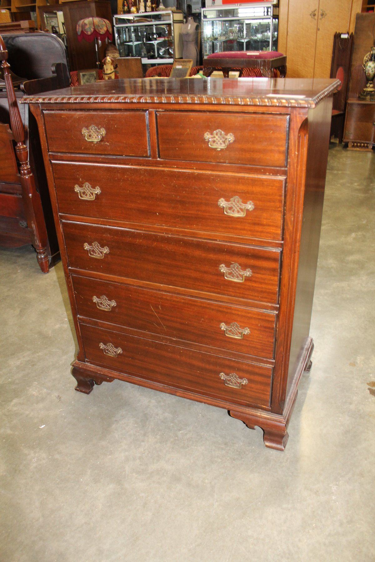 Mahogany Highboy Dresser