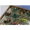 Image 2 : TRAY OF MARBLES BUTTONS AND SQAURE NAILS ETC