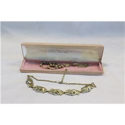 STAMPED CORO CHOKER AND STERLING PRAYER BEADS