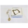 Image 2 : ANTIQUE ENAMEL BRACELET AND VINTAGE STAMPED LOCKET