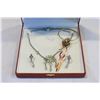 Image 2 : JAY FLEX STERLING RHINESTONE NECKLACE AND EARRINGS AND HAIR PIN