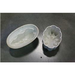 TWO EARLY JELLY MOLDS